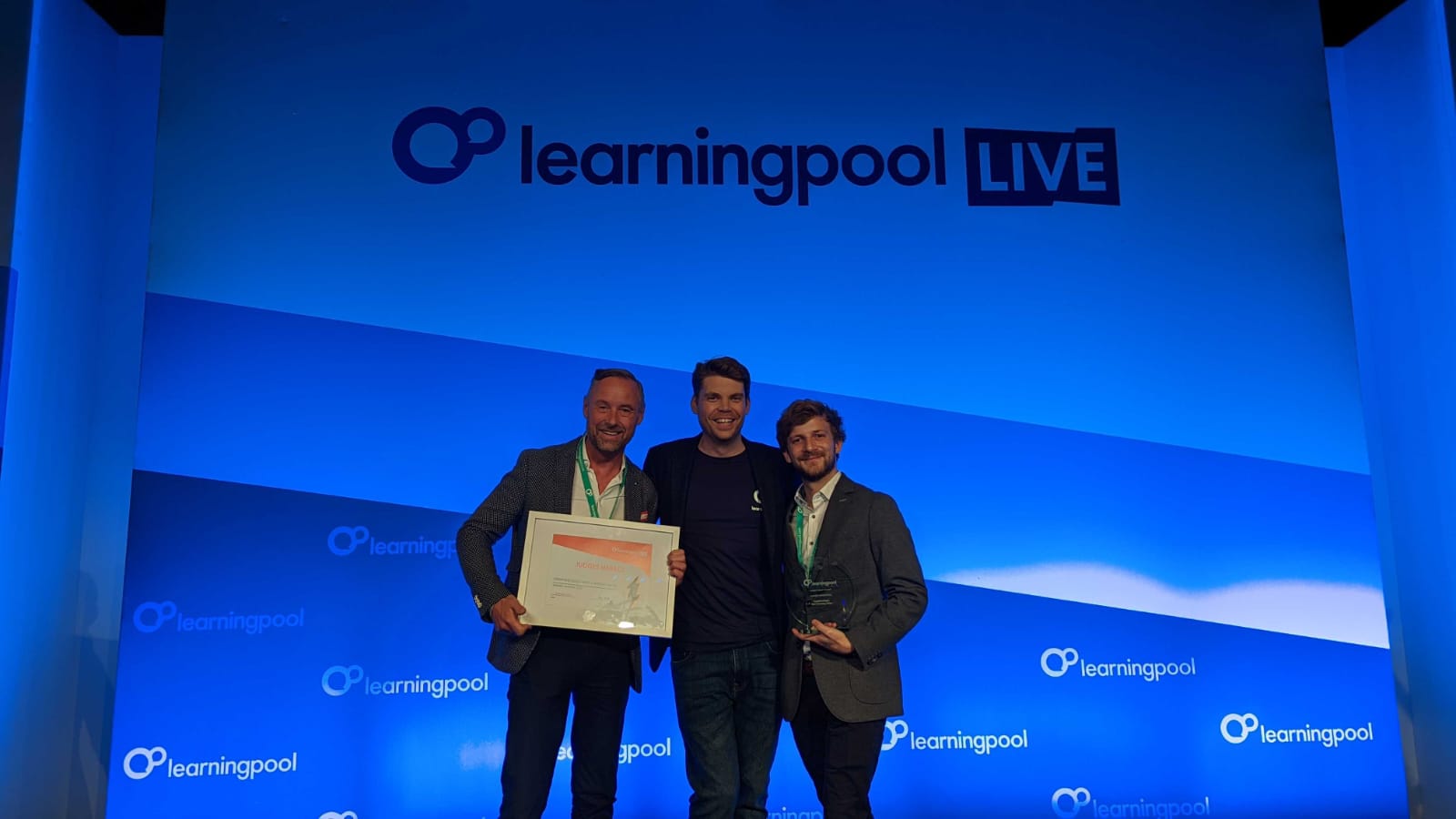 François Walgering, Ben Betts en Max Mertens tijdens Learning Pool Live